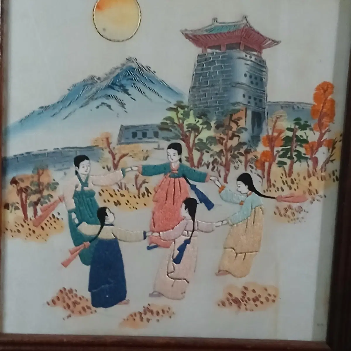 근대사 원목 병품한국화 2단 파티션