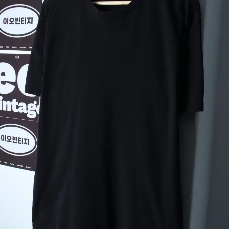 (L-XL) 일꼬르소 반팔 티셔츠 무지 블랙 놈코어-H36721