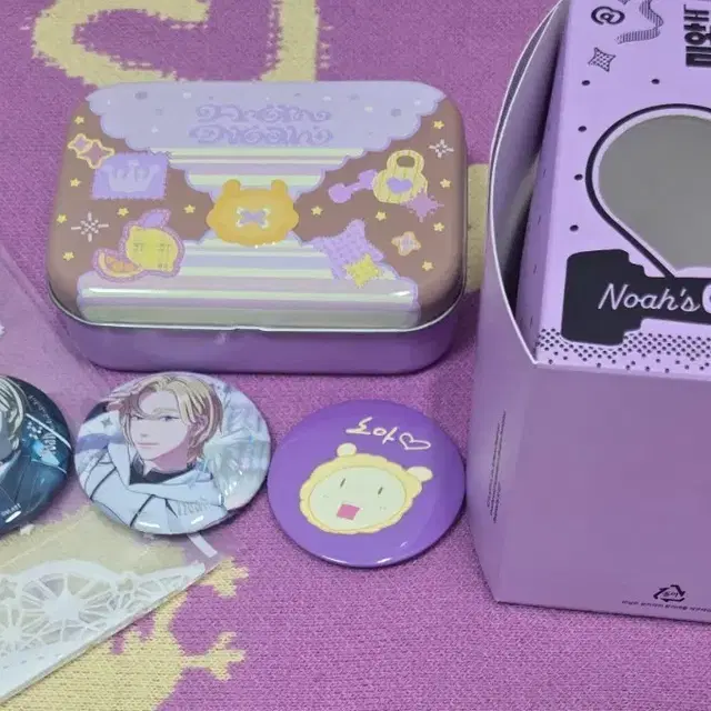 플레이브 노아 생일 틴케이스 케이크상자 핀뱃지 일괄