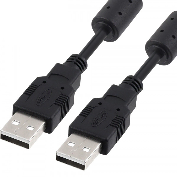 USB-A to USB-A 2.0 노이즈필터 연결케이블 1m 블랙