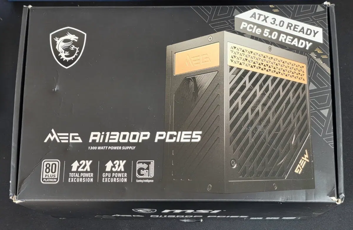 MSI MEG Ai1300P PCIE5 파워 서플라이 ATX 3.0 PCIe 5.0