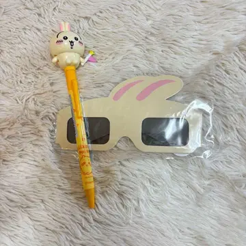 [ 새상품 ] 치이카와 파크 액션 볼펜 토끼 안경
