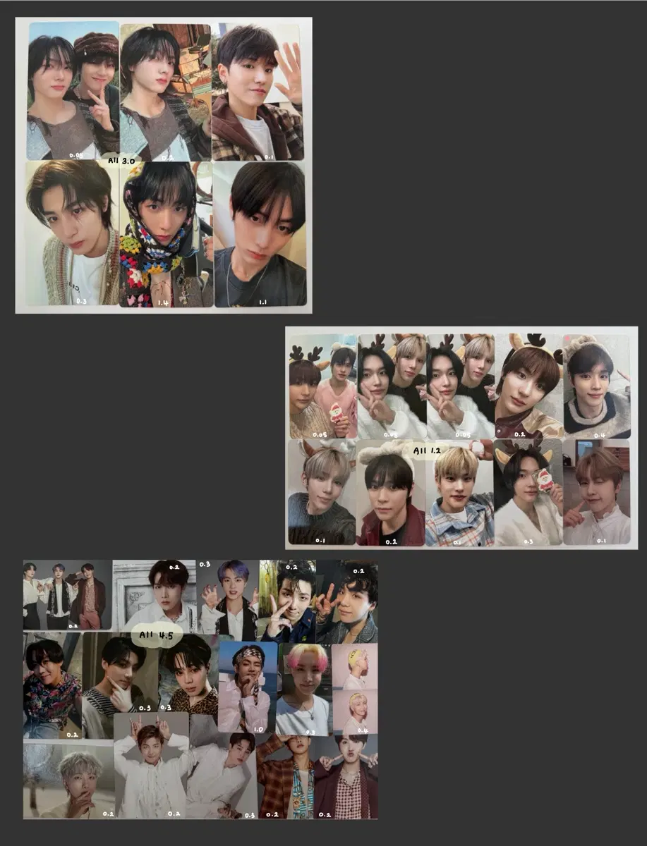 남돌 보넥도 라이즈 방탄 포카 양도