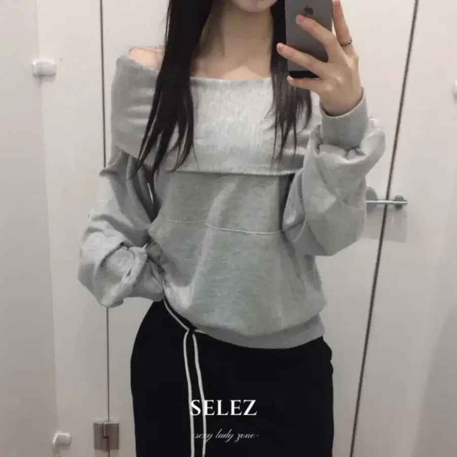 에이블리 오프숄더 맨투맨