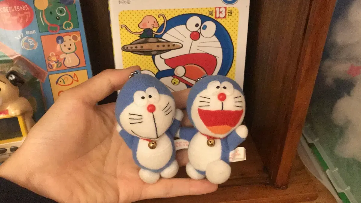 초레어! 일본 고전 1997 도라에몽 똥사이즈 인형 키링 초미니 초소형