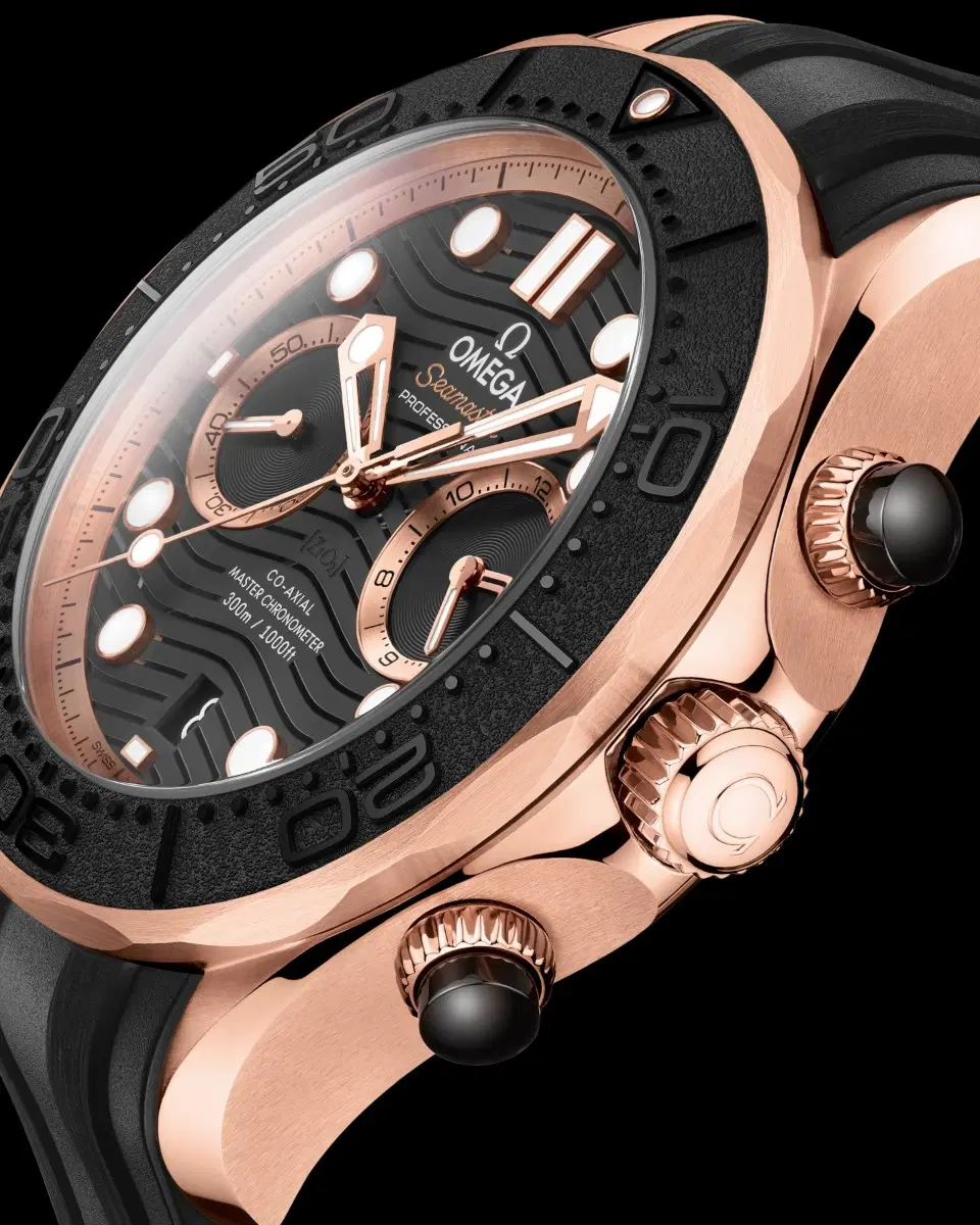 딜러가 폐지!실측 세드나 골드 36돈! 오메가 다이버 300M 금통 Chronograph 최초의 Full 18K Sedna Gold모델