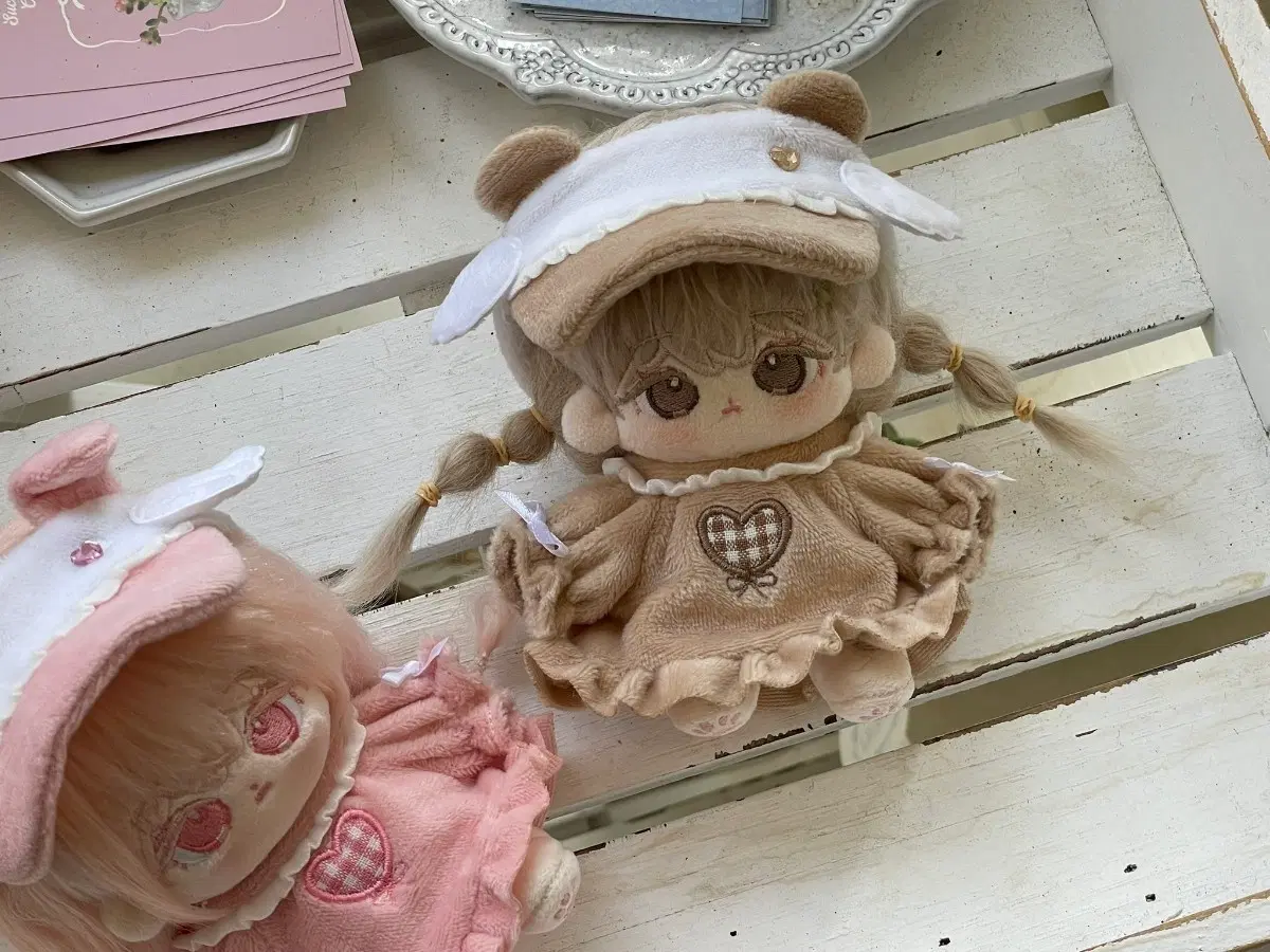10cm 인형옷 심플 스노우벨 베이지