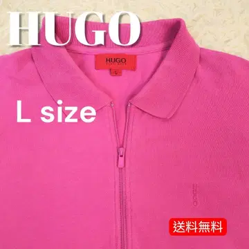 HUGO BOSS 휴고 보스 하프 지퍼 피케 셔츠 핑크 L