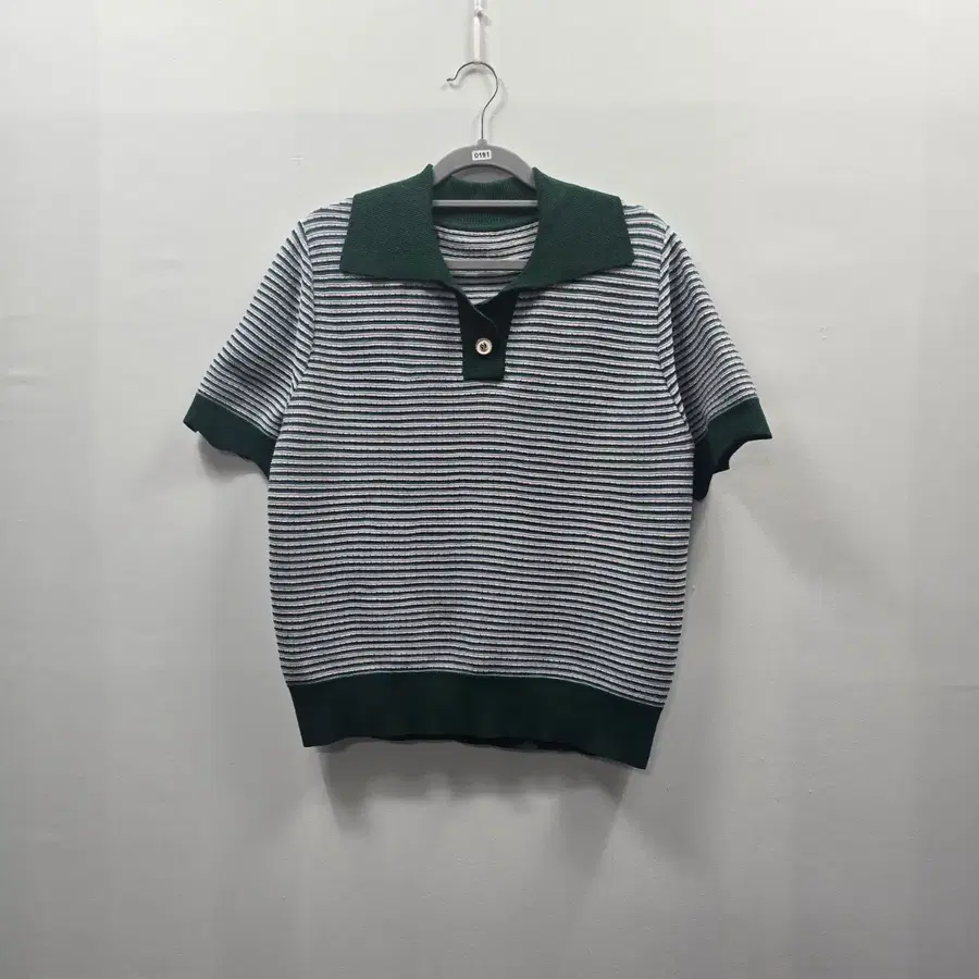 0191 [celebshop] 단가라 카라 반팔 니트 66