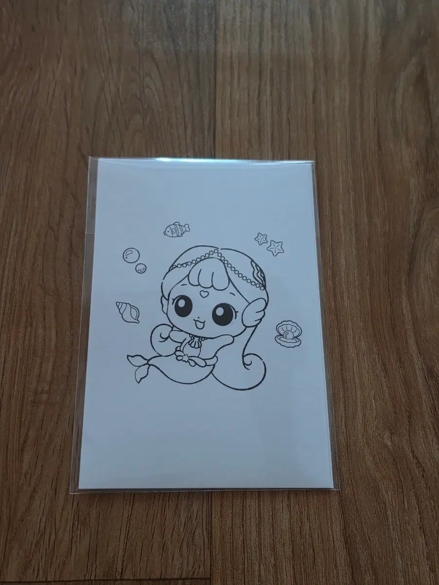 미개봉)사랑의하츄핑 고래보석의 전설 하츄핑 컬러링엽서 하츄핑특전 찰랑핑 하츄핑1주차