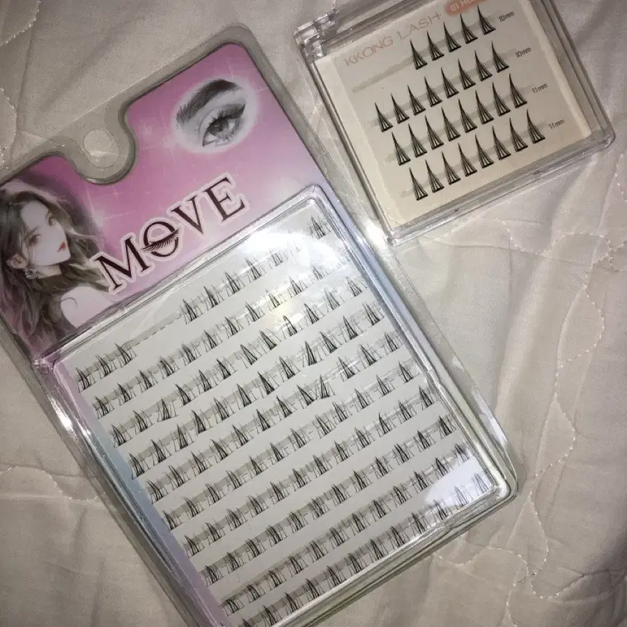 (최종가)테무 알리 언더 속눈썹 + 다이소 노글루 꽁래쉬 01 허니 일괄