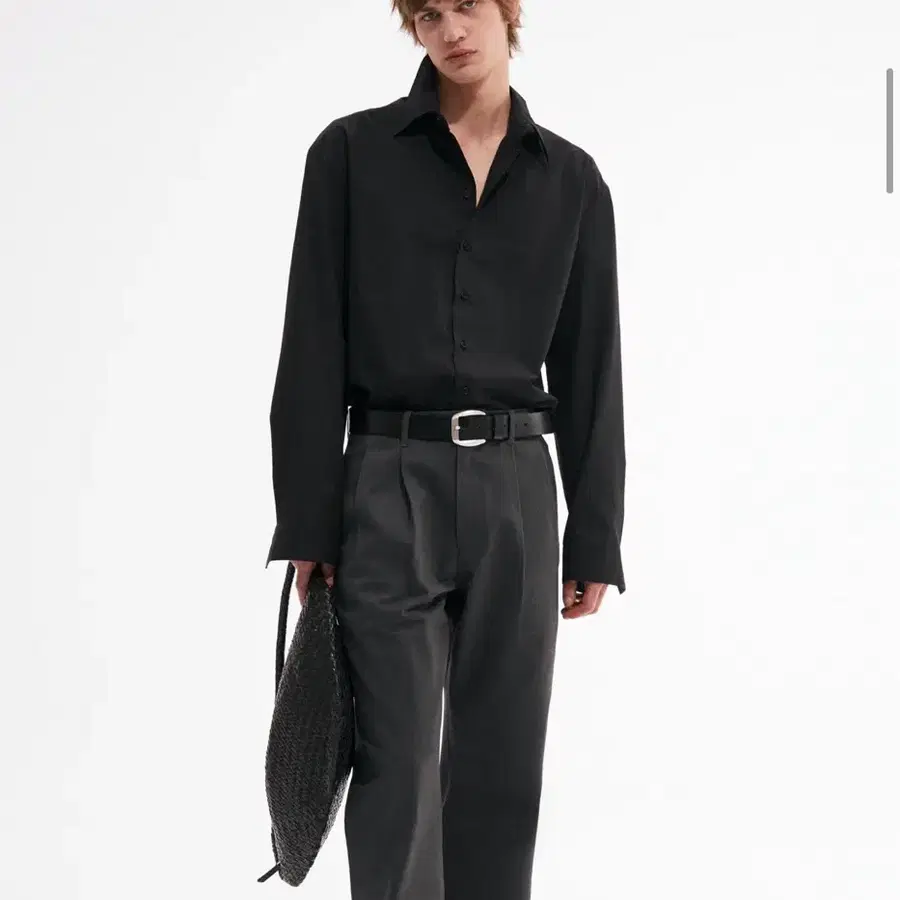 [2]타일레 바리 코튼 셔츠 BARI COTTON POPLIN BOY SHIRT BLACK
