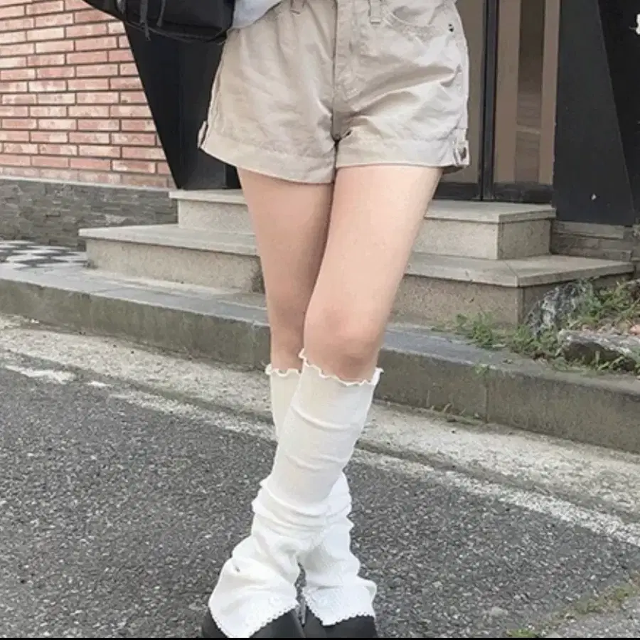 에이블리 빈블 뮤즈든 버튼 코튼 숏팬츠