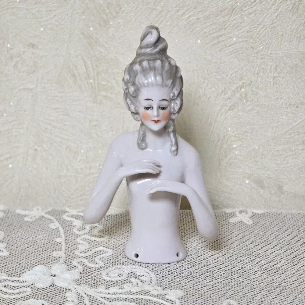 Antique Half Doll 독일 앤틱 하프돌 도자기 인형 빈티지 소품 오브제 장식