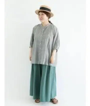sm2 SM2 Samansa Mos2 개더 하카마 팬츠 그린