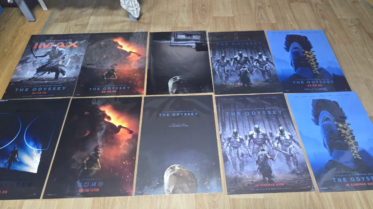 오디세이 A3 포스터 (imax,4dx,돌비,광음,영문메인,한글메인,PET티저,헬멧,솔저,티저,시카) 전종 11종 일괄 팝니다