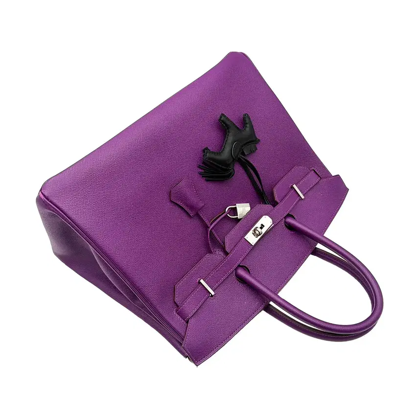 에르메스 Hermes H027634CC 퍼플 벌킨 35 토트백 (R) 사진 5