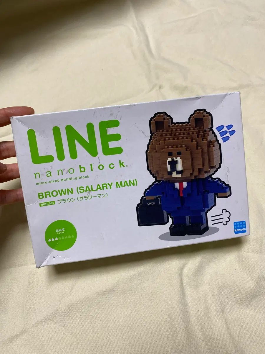 [카와다 나노블럭 정품] 라인 브라운 샐러리맨 개봉품