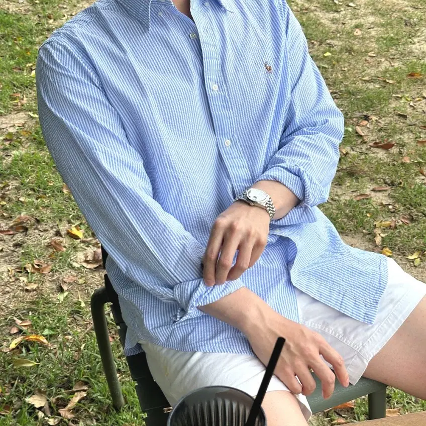 폴로 랄프로렌 시어서커 셔츠 M사이즈 클래식핏 새상품