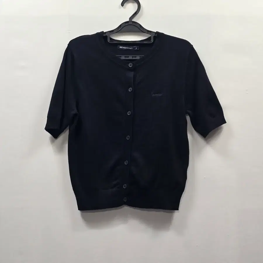 1711 벤시몽 반팔 가디건 블랙 S
