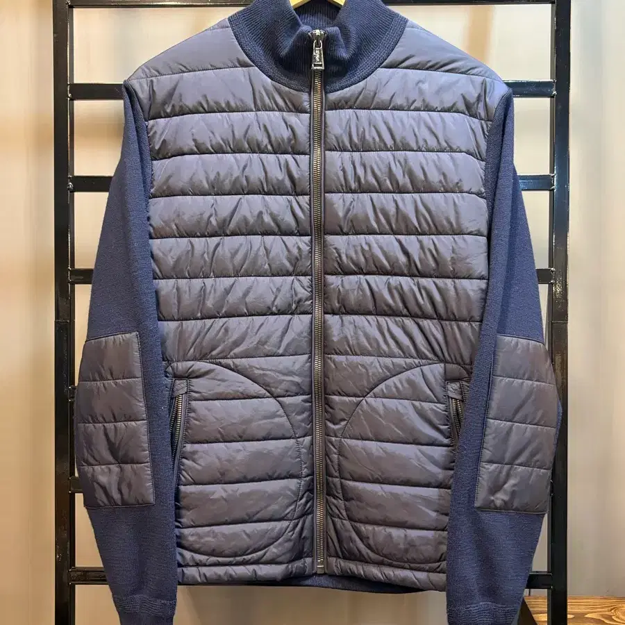[M] 폴로 랄프로렌 RALPH LAUREN 메리노 울 하이브리드 경량 패딩 니트 자켓 네이비 12.9