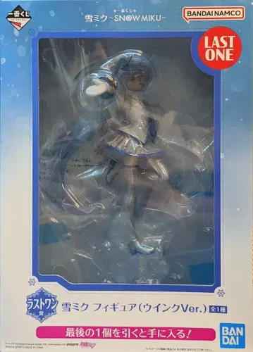 BANDAI SPIRITS 제일복권 유키 미쿠 SNOW MIKU 라스트 원상 유키 미쿠 피규어(윙크 Ver.)