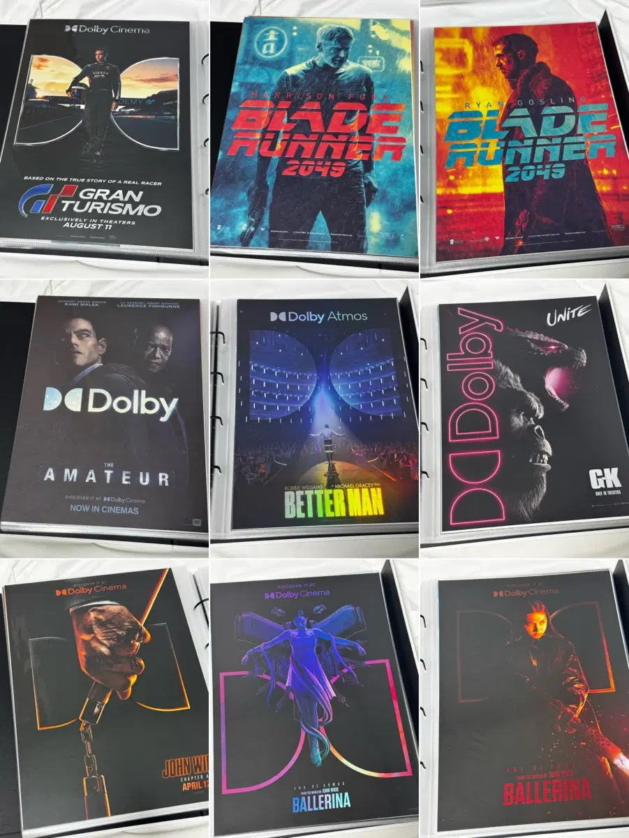 [박스포장] 돌비 시네마 포스터 A3 그란투리스모 블레이드러너 2049 아마추어 베러맨 고질라 콩 존윅 발레리나