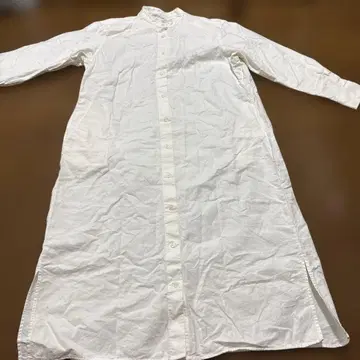 무인양품 밴드 카라 셔츠 원피스 카포크 롱 기장 3회 착용