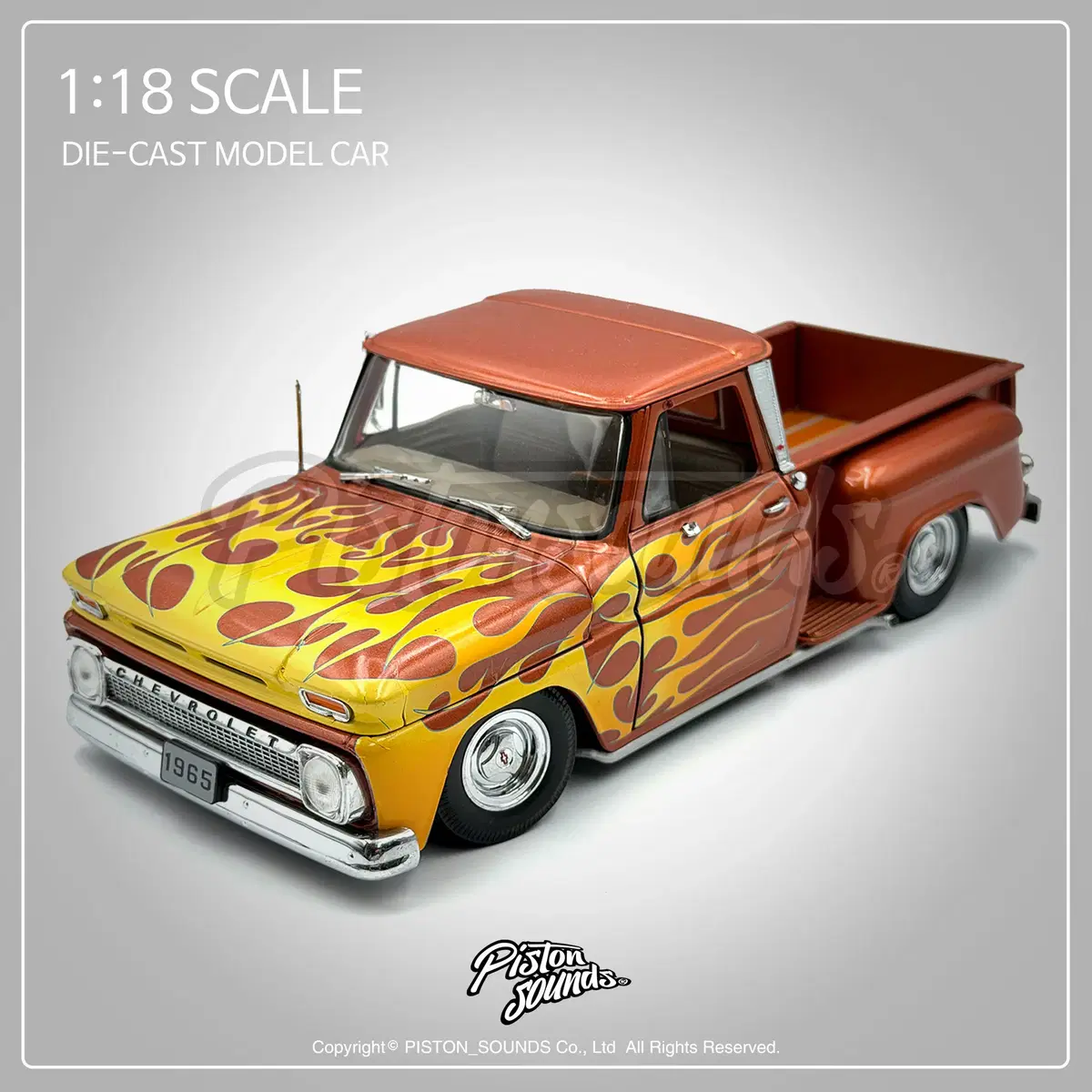 SUNSTAR 썬스타 1:18스케일 쉐보레 C-10 스텝사이드 로우라이더 픽업트럭 미제트럭