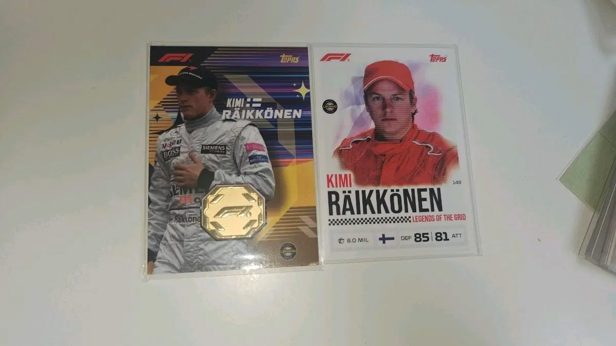 키미 라이코넨 F1 카드 2종 일괄 판매