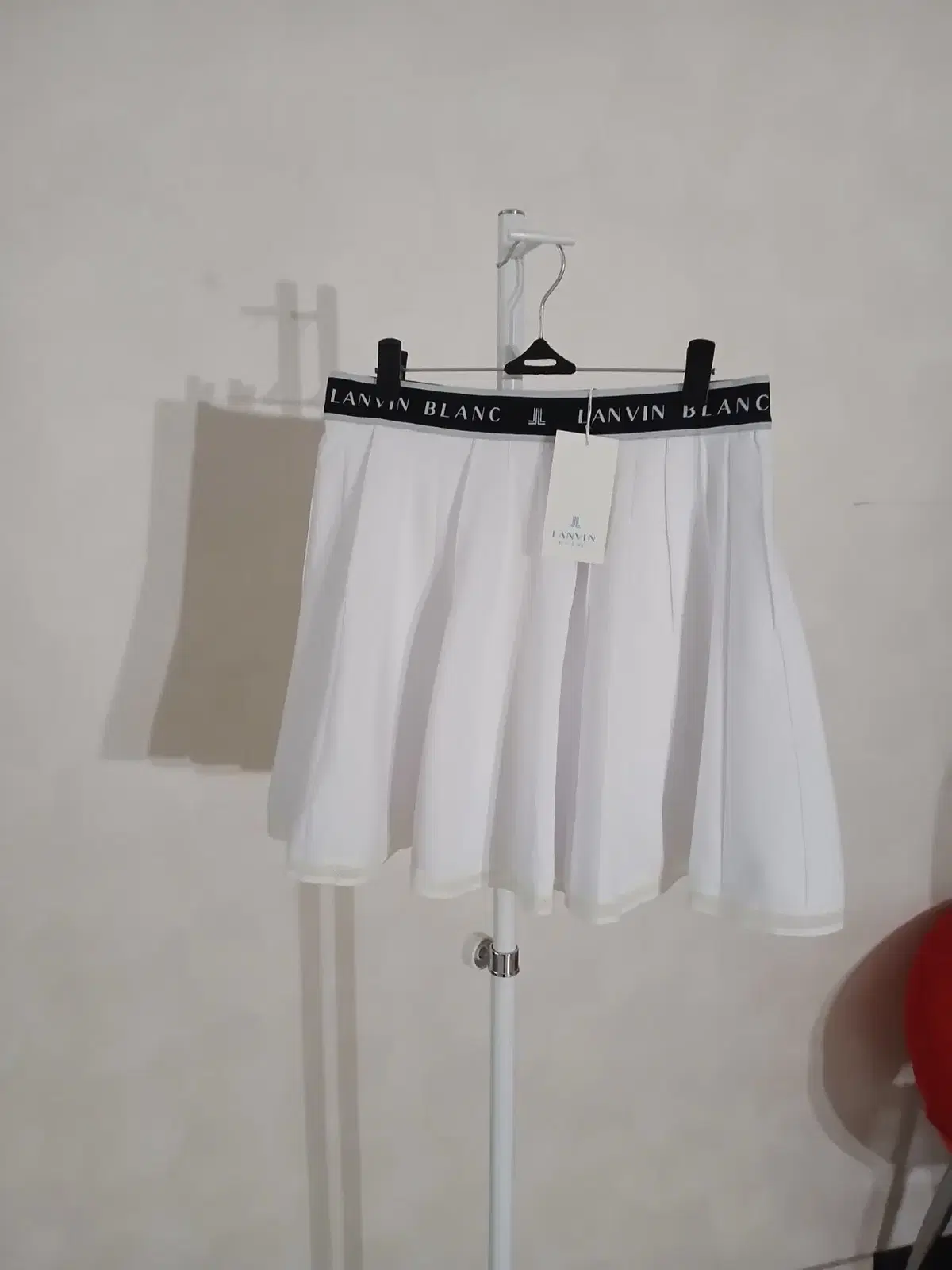 (새상품) 랑방블랑 레터링 플리츠 스커트 팬츠