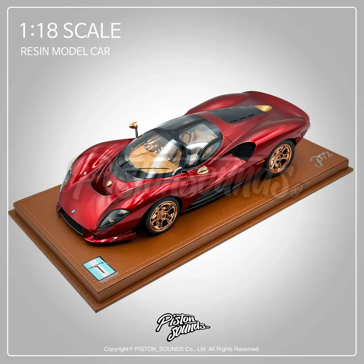 PEAKO 피코 1:18스케일 데토마소 P72 소울레드 하이퍼카모형 DE TOMASO