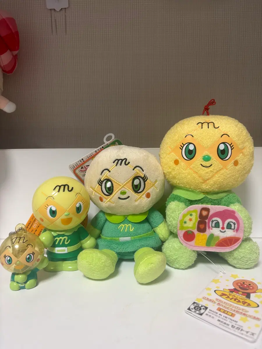 호빵맨 메론빵맨 메론빵소녀 가챠 인형 피규어 도시락 키링 마스코트