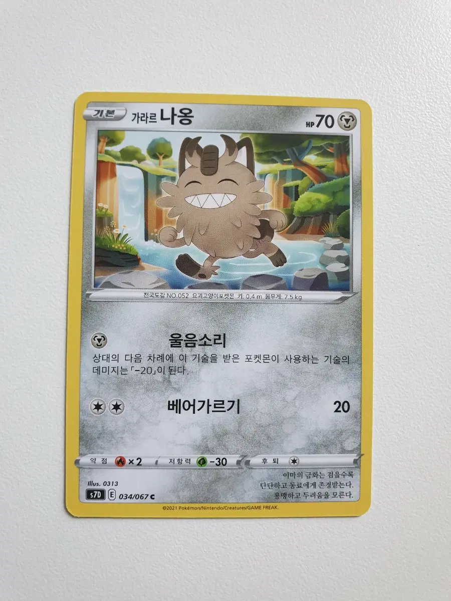 가라르 나옹 포켓몬카드