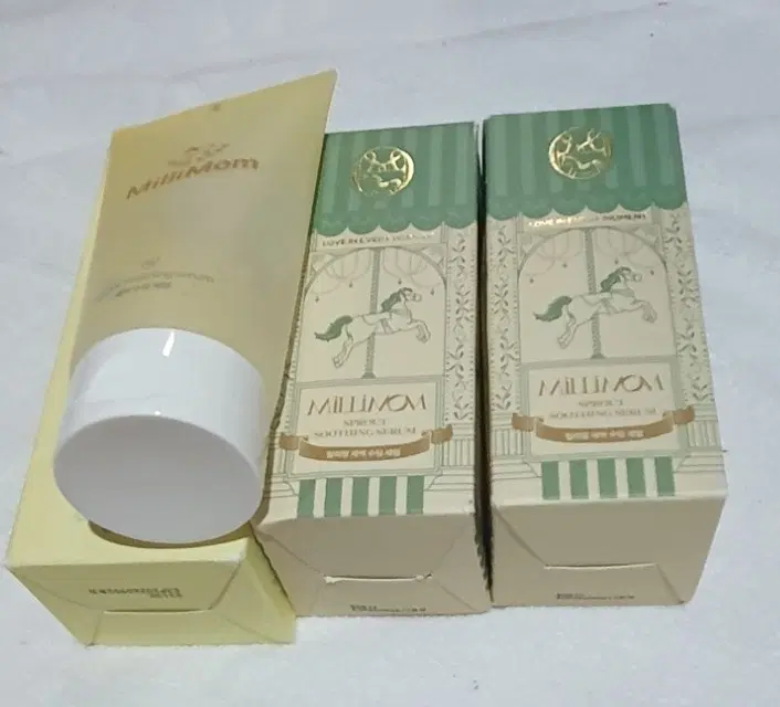 밀리맘 신생아 아기 태열 기저귀 진정 보습 비건 새싹 수딩 젤 세럼 200ml 총3개