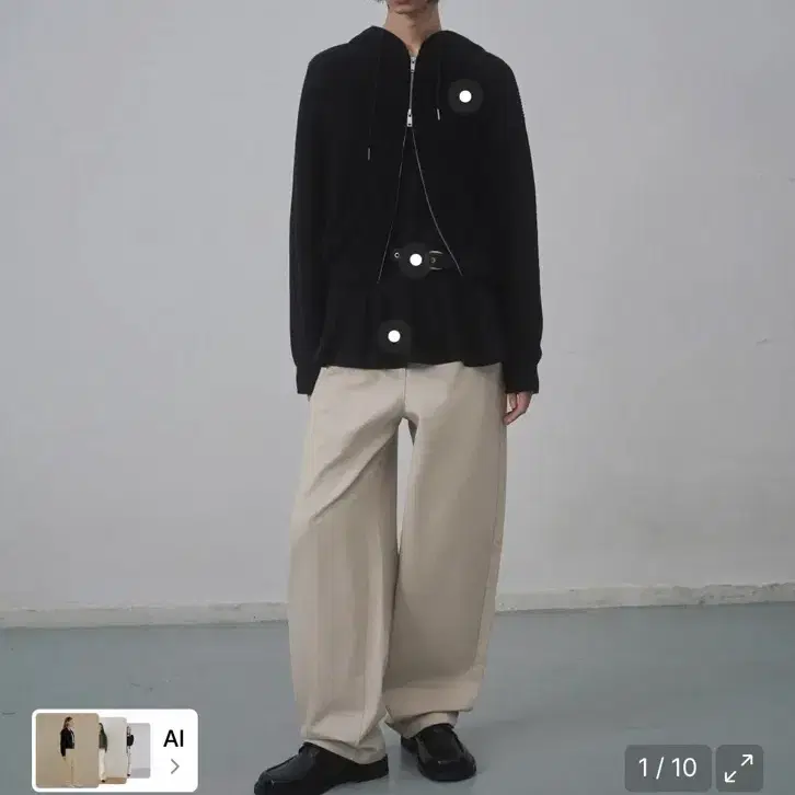 무신사 스탠다드 우먼즈 커브드 치노 팬츠 크림
