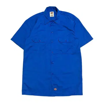 Dickies 1574 반팔 워크 셔츠 S 로얄 블루
