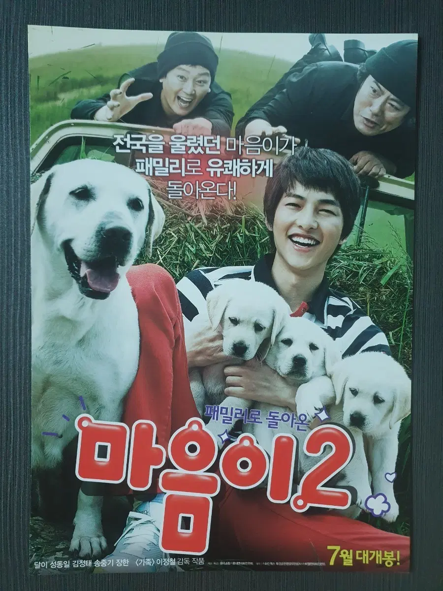 마음이2 영화 전단지 팜플렛 2단접이 A4 송중기