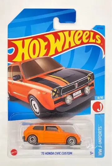 MATTEL HOTWHEELS HW J-IMPORTS 8/10 HNK33 '73 HONDA CIVIC CUSTOM/오렌지 117/250