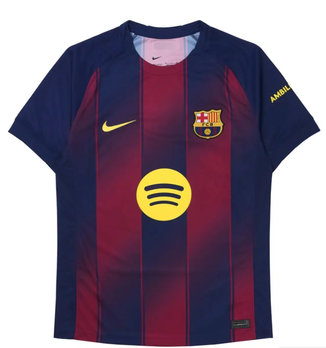 나이키 FC 바르셀로나 2025/26 스타디움 홈 드라이핏 풋볼 레플리카 저지 딥 로얄 블루 노블 레드 (논 마킹 버전)
