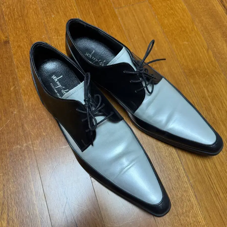 훕데두 흰검 더비슈즈 260