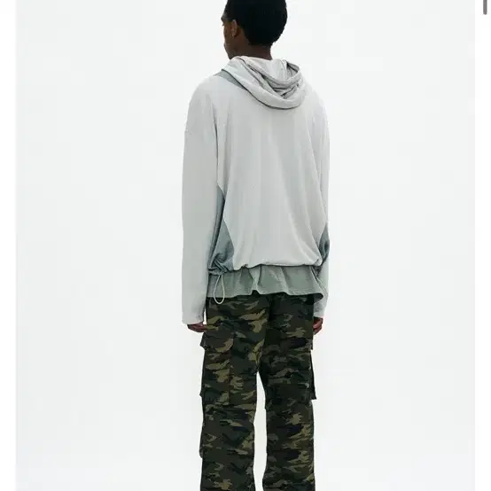 파르티멘토 후드 롱슬리브 그레이