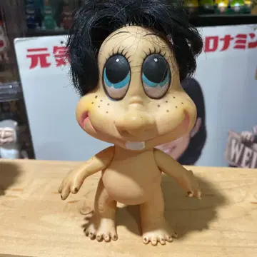 쇼와 레트로 1960'S 다이아 소프트 비닐 인형 madb in Japan 블랙 모