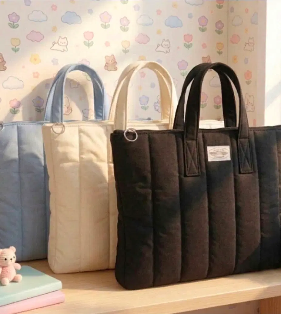 새제품 누빔 노트북 가방 나일론 서류가방 토트백