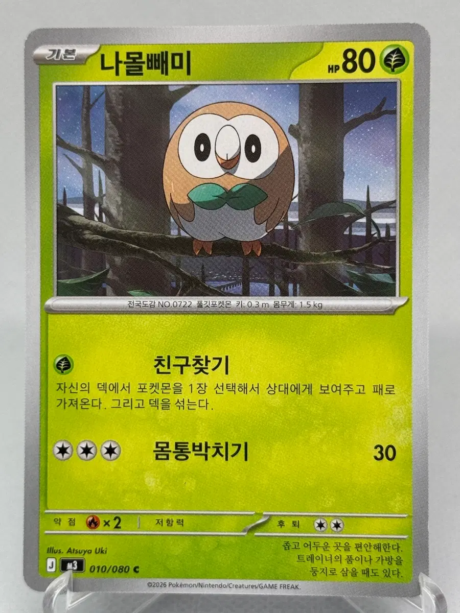 포켓몬카드 한글판 나몰빼미 일반카드 [m3 010/080]