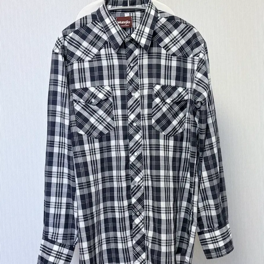 랭글러 Wrangler 80s 웨스턴체크셔츠 빈티지셔츠 L