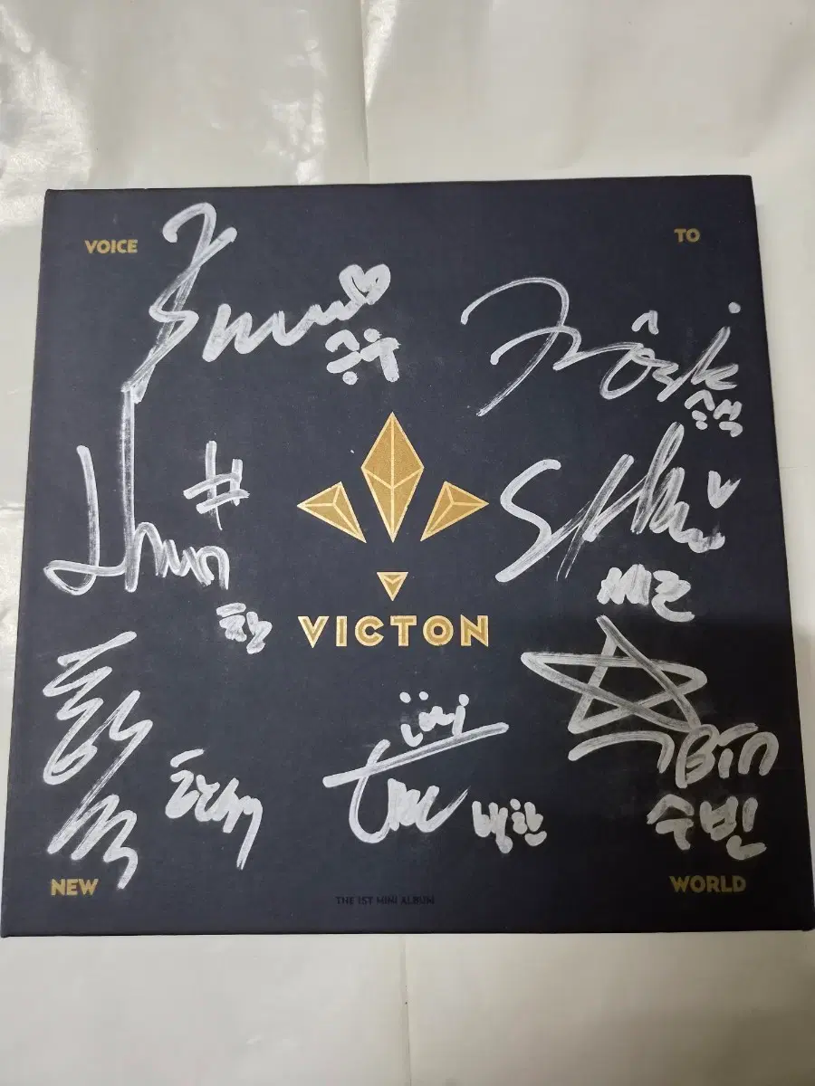 (홍보용)빅톤 VICTON VOICE TO NEW WORLD 1집 전원친필 사인 cd 깨끗합니다