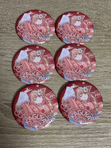 초 카구야 히메! TSUTAYA 교토 IP 서점 글리터 캔뱃지 카구야 6개 세트