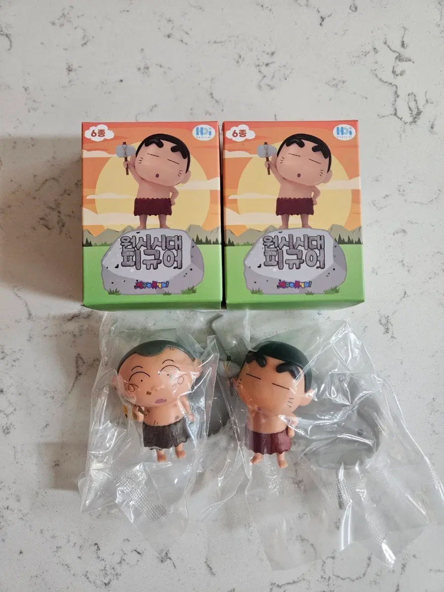 짱구 원시시대 피규어 짱구 훈이 2종세트 새상품