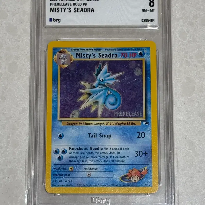 포켓몬카드 2000 포켓몬스터 북미판 이슬의 시드라 Misty's Seadra brg 8 PRERELEASE 사진 1